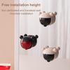 Toothbrush Holders with Cover U-shaped Toothbrush Holder Dustproof Wall Mounted Toothbrush Holder Bathroom Accessories