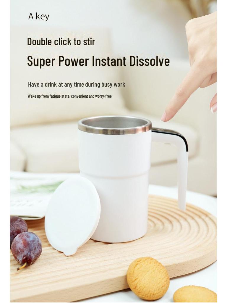 Smart Electric Magnetic Stirring Mug for Coffee and Protein Shakes
