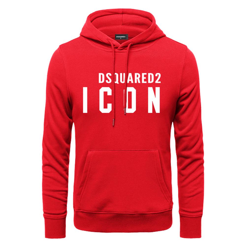 Men s Trendy Autumn Street Style Hooded Jacket and Sweatshirt Set XXXL