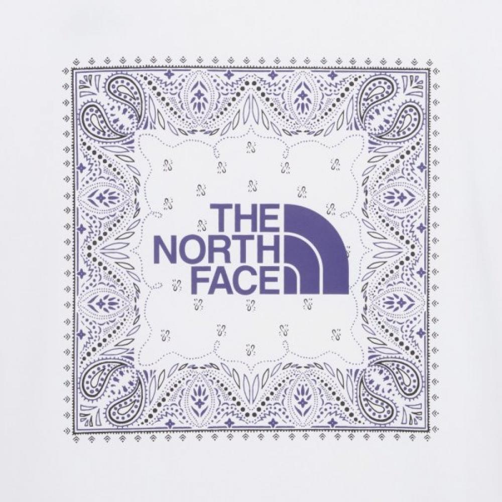 The NorTh Face Men S Bandana ShorT Sleeve T ShirT whiTe nT7ur13b