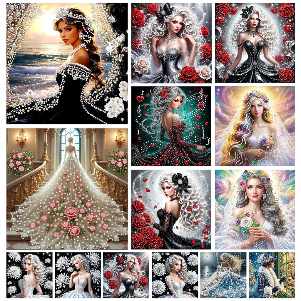 Schönheit Spezielle Form 5D DIY Teilbohrer Diamantmalerei Edelstein Kunst für Erwachsene DIY Geschenk Heimdekoration Kristall Diamant Kunst 30x30cm
