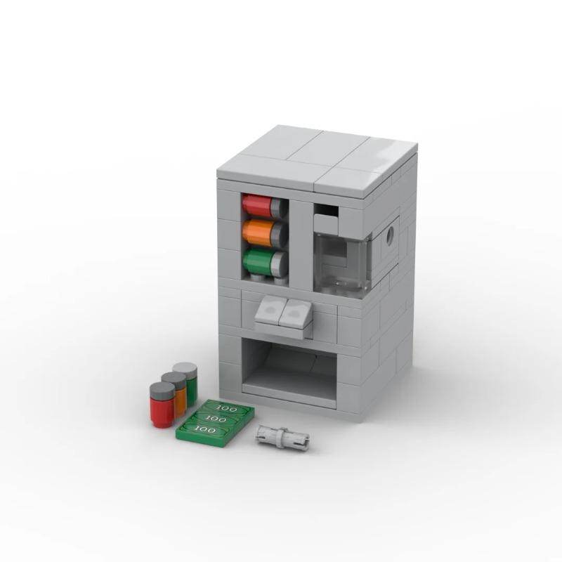 

City Series MOC Scenes Street Vending machine View machine Decoration DIY Building Blocks Education Kids Toys