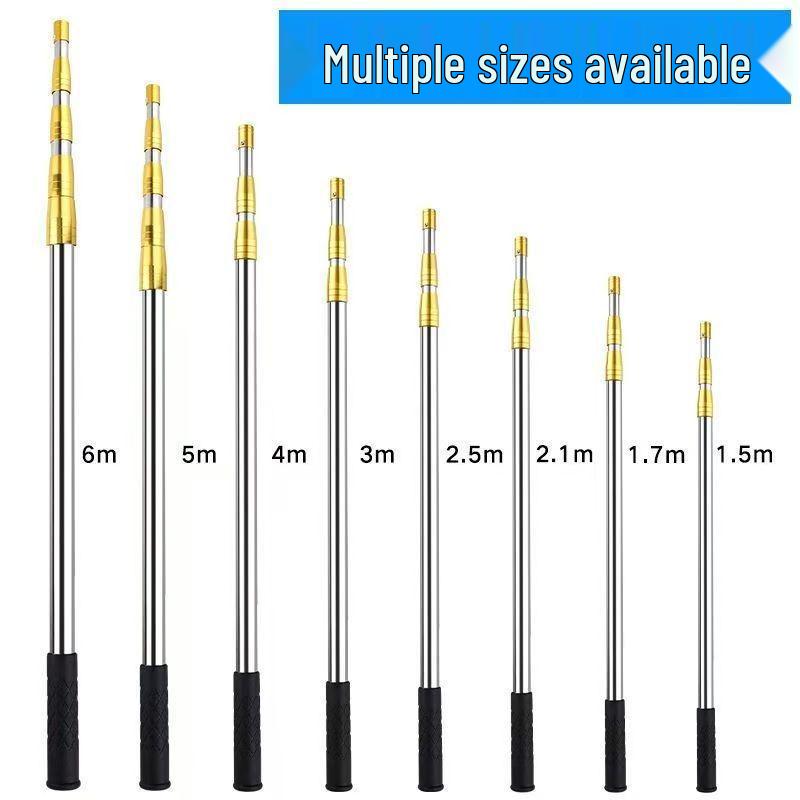 10m Multi-Functional Telescopic Rod & Fishing Net - Super Hard, Thickened Stainless Steel