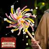 Lanterna Giratória Luminosa Feita à Mão para o Festival do Meio Outono - Kit DIY de Lanterna de Flores para Crianças