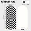 6.56ft Birthday Party Decorations Black & White Arch Cover Spandex Fitted Car Racing Arch Backdrop Covers for Kid Boys Party