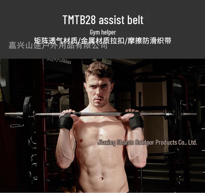 TMT Wrist Wraps & Grip Straps for Men - Non-Slip Powerlifting & Fitness Gloves for Weightlifting & Pull-Ups