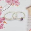 Ollia Birthstone Layered 1,2,3, Silver Ring