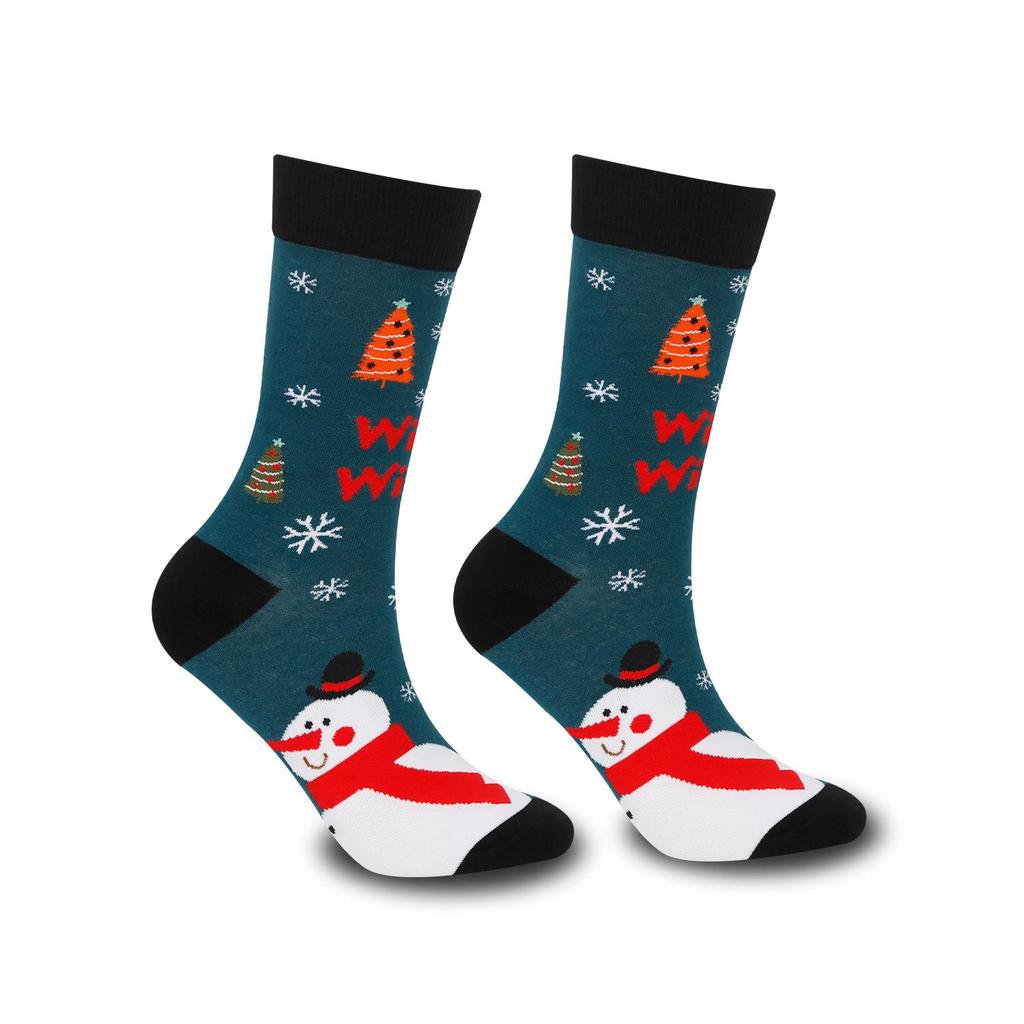 New Autumn/Winter Trendy Mid-Calf Cotton Socks for Men & Women – Personality Long Socks, Ideal for Christmas