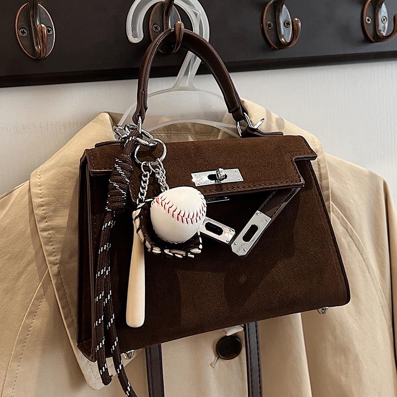 Tasche Damen Tasche Umhängetasche Nische Wildleder Vintage Mini Schulterhandtasche Gepäck