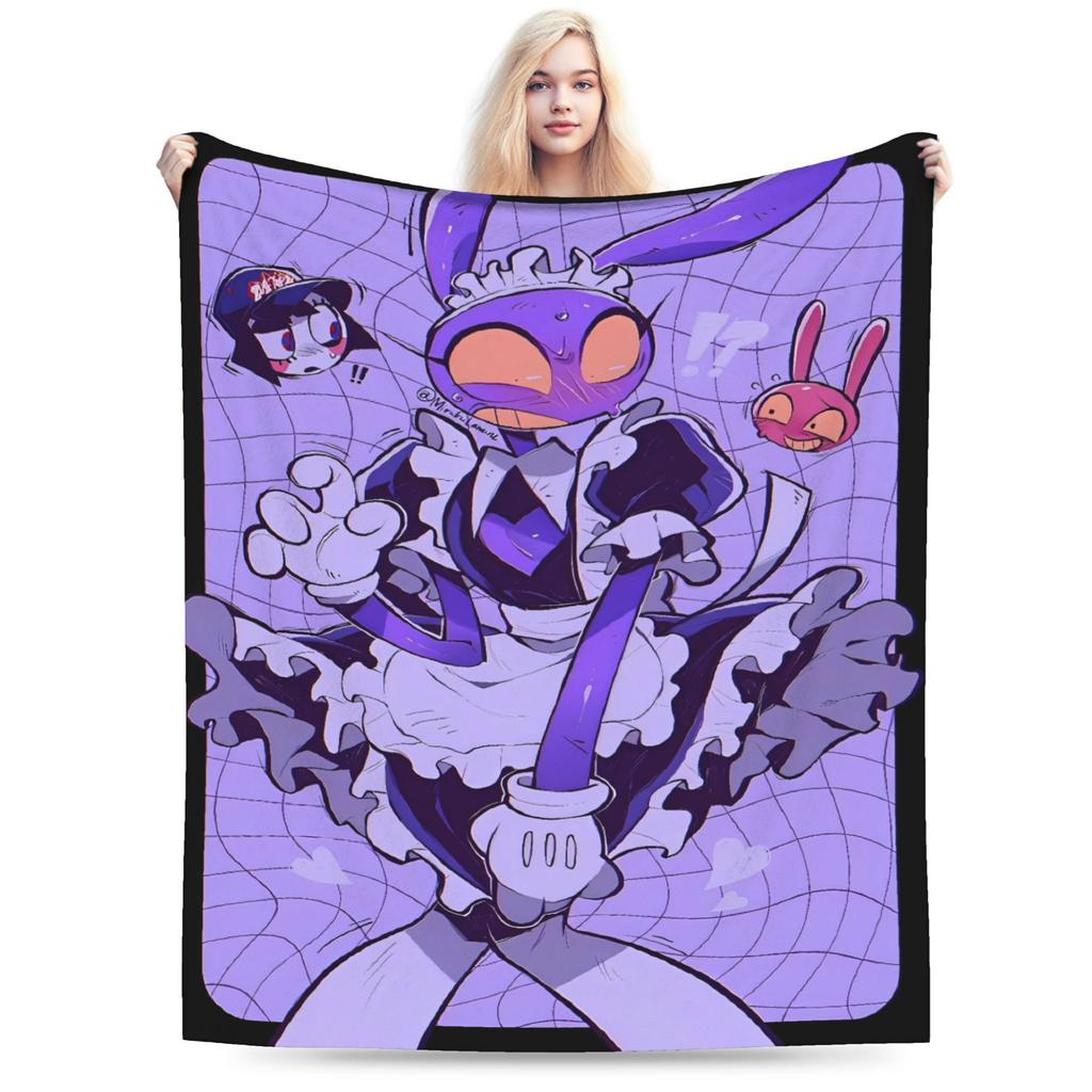 Anime The Amazing Digital Circus Blanket Travel Flannel Throw Blanket For Couch Chair Sofa Bed Super Soft Bedspread Gift