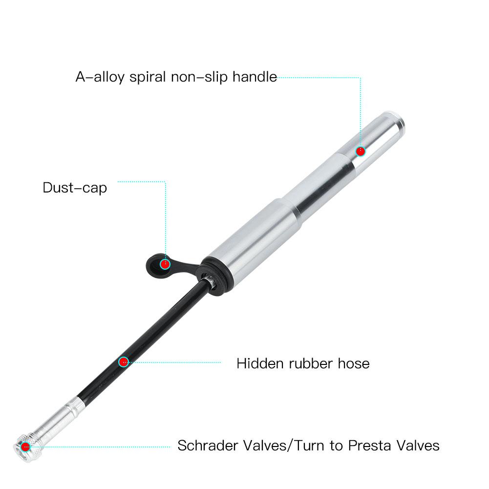 130PSI Fahrradpumpe Tragbar Hochdruck Fahrrad Luftreifenpumpe Fahrradzubehör