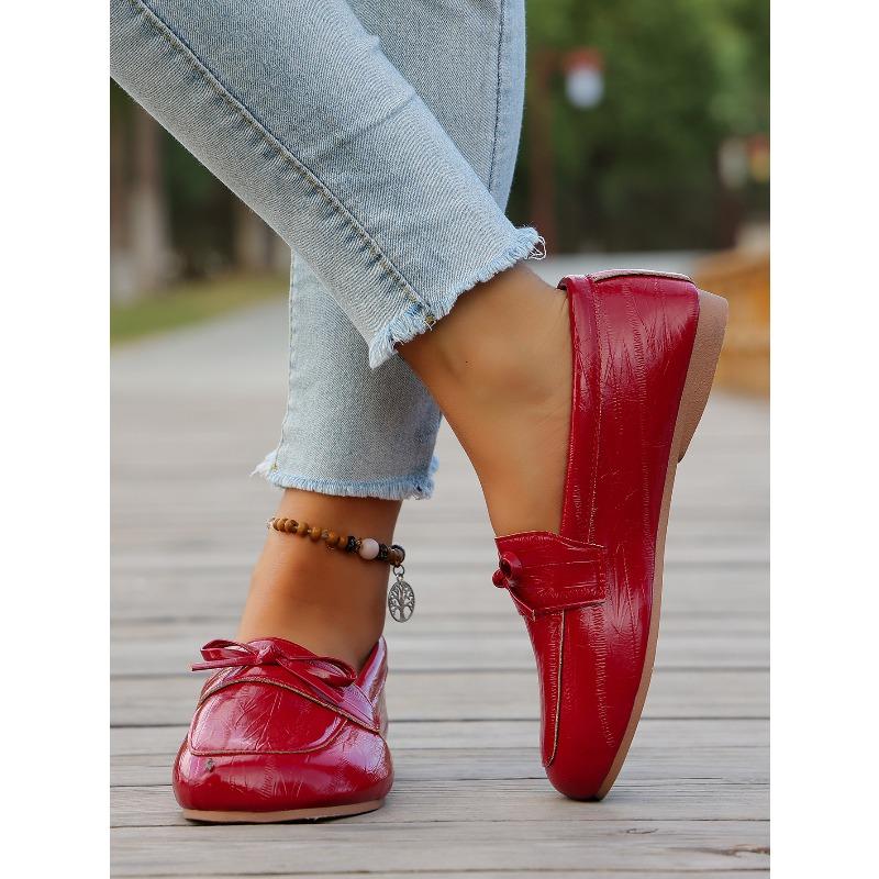 Lazy Single Shoes Women's Bow Soft-soled Shoes 2025 Autumn New Flat Casual Shoes