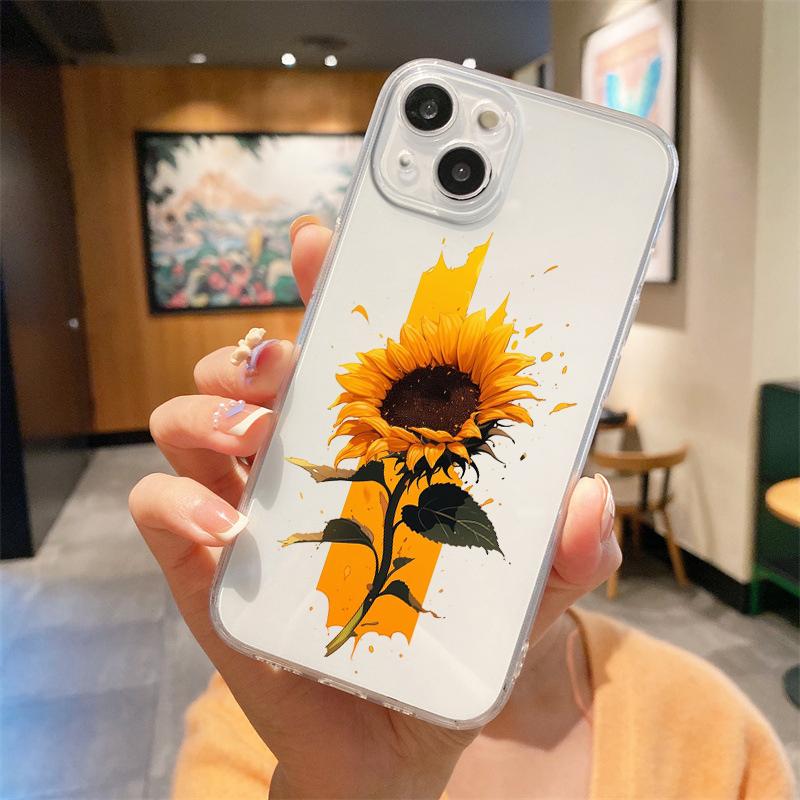 Für iPhone 15 16 14 13 12 mini 11 Pro Max XS X XR SE 7 8 Plus Silikon Klare Hülle Niedliche Cartoon Süßigkeiten Bemalte Handyhülle