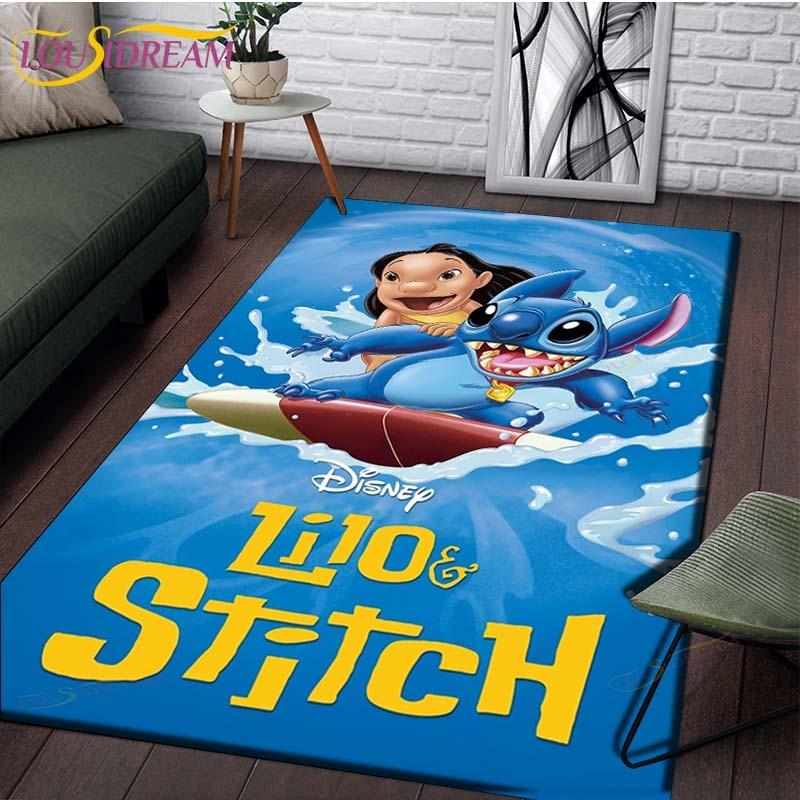 Anime Stitch Pattern Carpets Living Room Anti-Skid Area Rug Kids Bedroom Mats Yoga Mat Large Carpet Decor