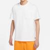 Nike Solid Color Pocket Crew Neck Loose Short Sleeve Drop Shoulder T-Shirt Men Tops White DQ9296-100