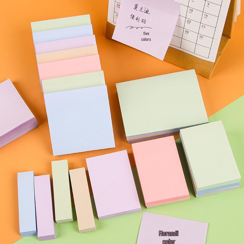 Morandi Color Sticky Notes - Tearable Student Stationery Index Tabs & Message Memo Pads