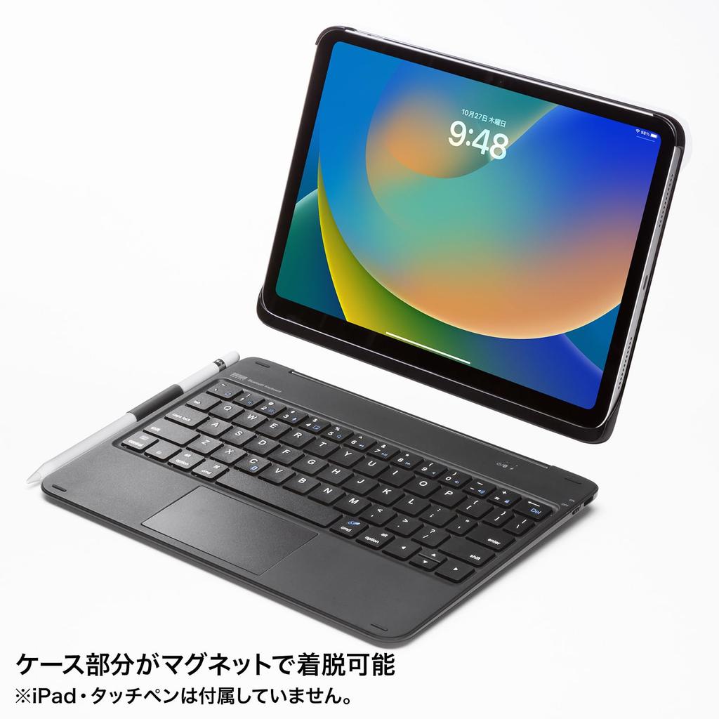 SANWA SUPPLY 10.9-inch iPad Keyboard with Case and Built-in Touchpad (SKB-BTIPAD3BK)