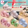 Gold Glitter Transparent PVC Beach Ball - Inflatable Water Toy & Photo Prop