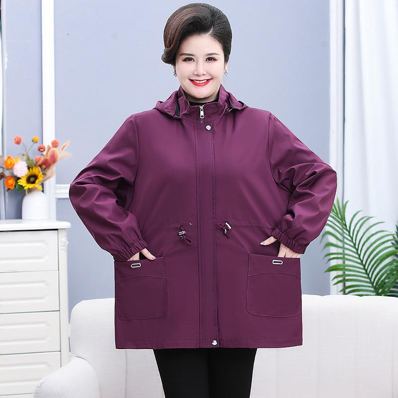 Middle-aged Mother's Autumn Clothes, New Jackets, Fashionable Foreign Style, Plus Large Size, Middle-aged and Elderly Women's Clothing, Spri