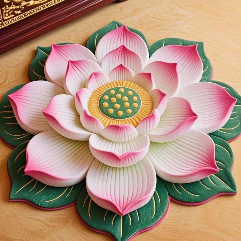 Chinese Lotus Carpet Home Mat Temple Kneeling Worship Lotus Living Room Meditation Mat Living Room