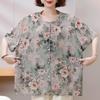 4XL-8XL Plus Size Elegant Women's Blouses Summer Oversize Tops Woman Casual Short Sleeve Shirts
