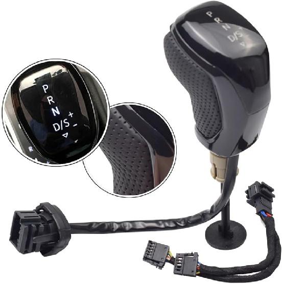 LHD Automatic LED Electronic Shift Knob Black with Holes for Volk-s-wagen Golf 7 Passat B8 Tiguan MK2 Jetta MK5 MK6 Seat (Red-with Holes)