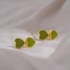 French Romantic Green Flower  Asymmetric Tassel Drop Earrings New Design Jewelry for Women's or Girl’s Sweet Ear Accessories