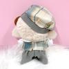 Checkered Beret, Shirt, Pants, and Tie Set for 10cm Plush Toy, Kigurumi Accessories, Otaku Activities, Doll, Mascot, Kpopdoll Costume [Used]
