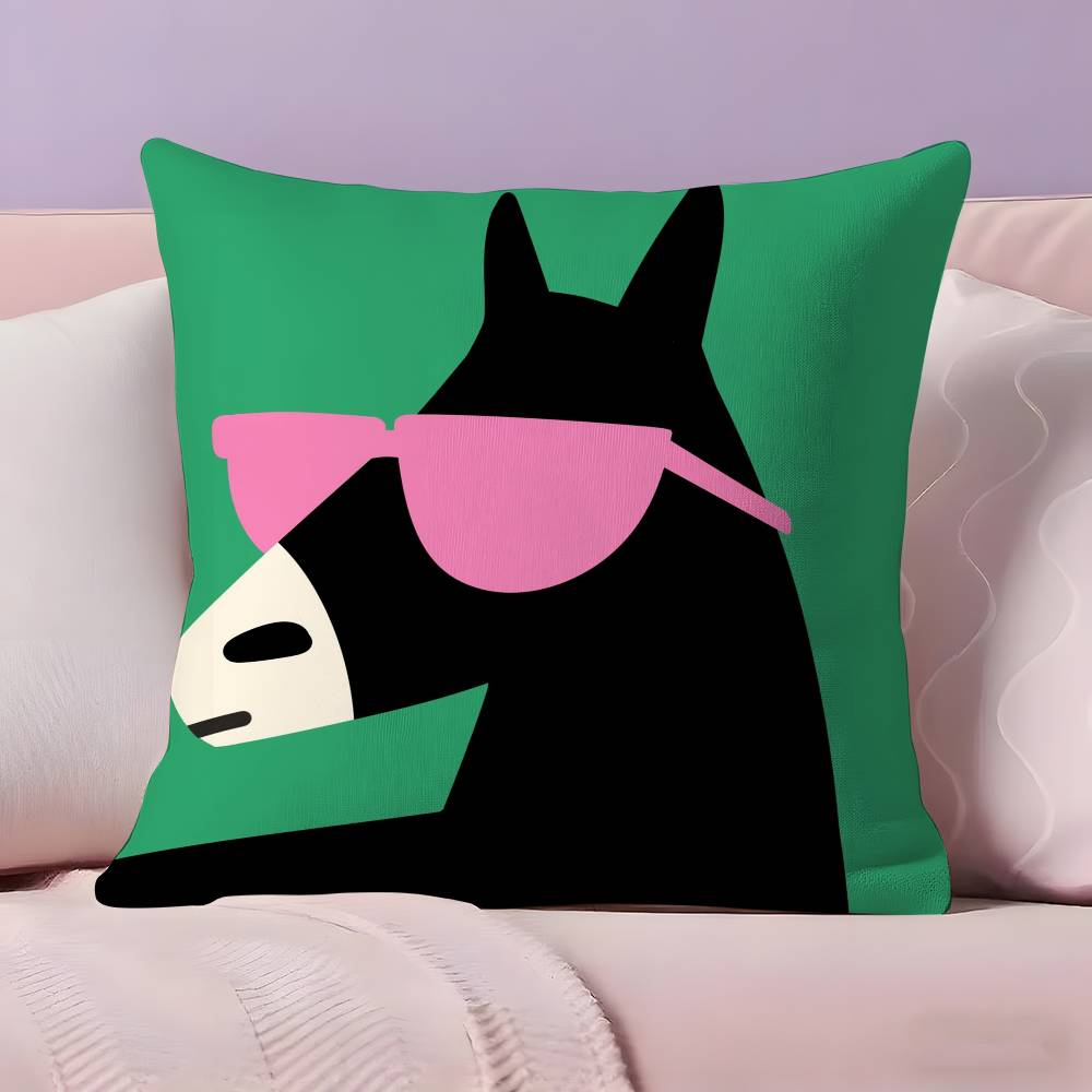 Cartoon animal Pillow Case  Ultra Soft Skin Friendly Fabric Cloud Like Comfort & Concealed Zipper 30X30cm