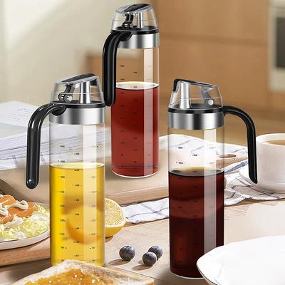 Dispensador de Botella para Condimentos de Cocina Botella para Salsa Botellas de Almacenamiento de Vidrio para Especias Vidrio Spray para Aceite Vinagre Herramientas de Cocina