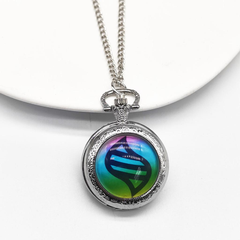 Genshin Kids' Retro Flip Pocket Watch with Custom Photo Options