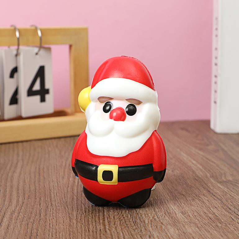 4/1pcs Christmas Anti-Stress Relief Toy Santa Claus Xmas Tree Squeeze Bounce Toy Kids New Year Gift 2025 Christmas Party Decor