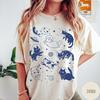 Streetwear Vintage Cats Dogs In Space Livin' The Dream T Shirt Gift Tee Women Men Cotton Oversized Summer Boho Hippie Aesthetic