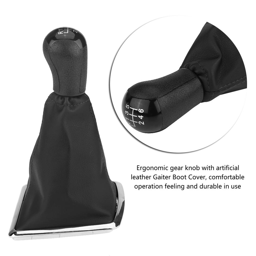 6 Speed Gear Stick Shift Knob   Gaiter Boot Cover for Ford Focus MK2 2004 2008