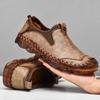 Handmade Big Size Men Casual Shoes Comfortable Non Slip Soft Soled Slip On Flat Loafers Moccasins for Daily Walking Driving Outdoor Wear
