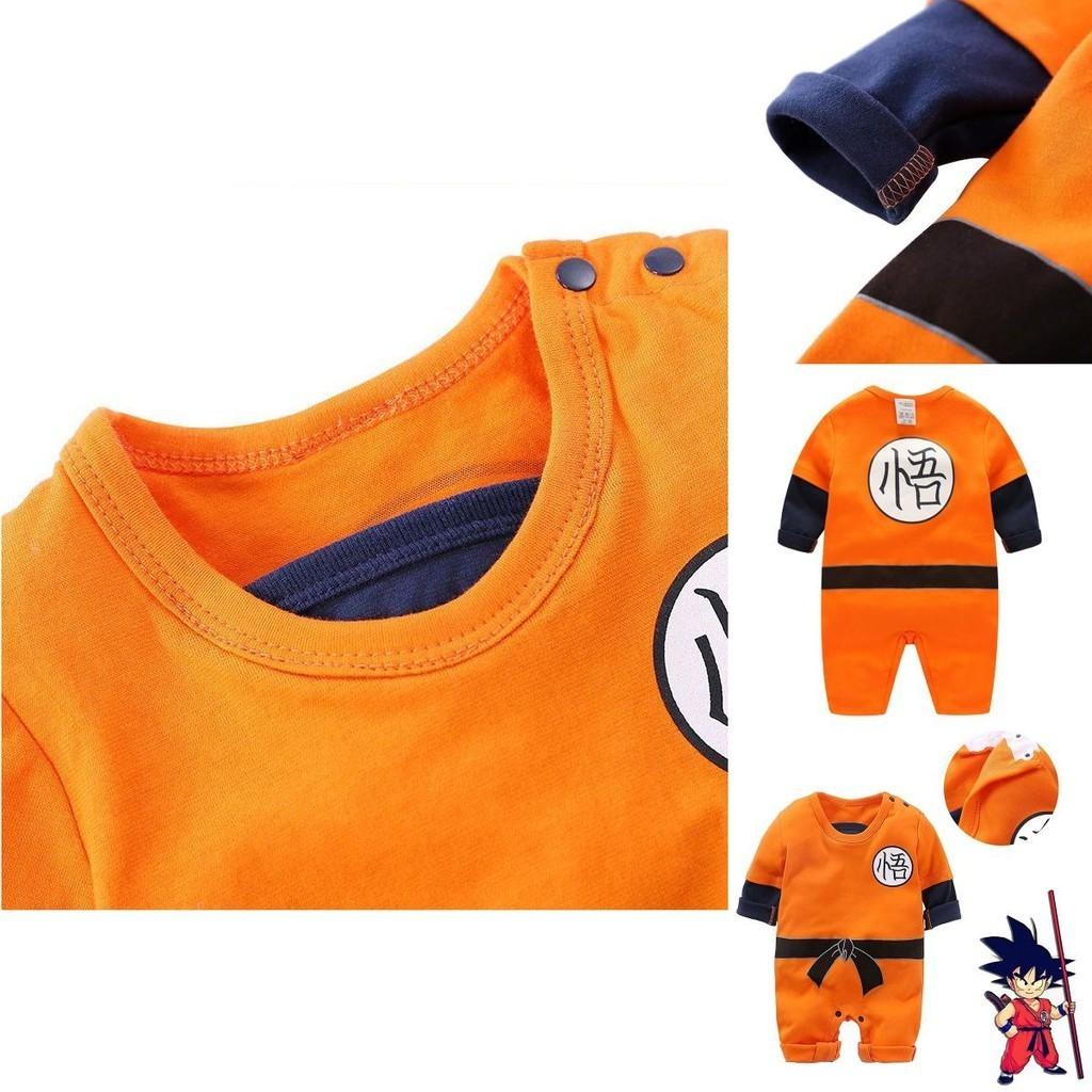 Adorable Newborn Baby Boys Dragon Ball Z Cosplay Romper Bodysuit For Halloween