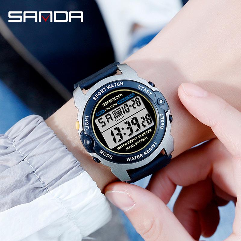 Sanda Unisex Multifunctional Electronic Sport Watch for Students