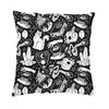 Halloween Witchcraft Witch Cushion Cover Soft Gothic Crow Cat Throw Pillow Case for Sofa Square Pillowcase Bedroom Decoration