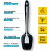 Silicone Spatula Set, High Heat Resistan Rubber Spoon Spatula, Non-Stick Spoonula with Seamless One Piece Design, Flexible Scrapers Baking Mixing