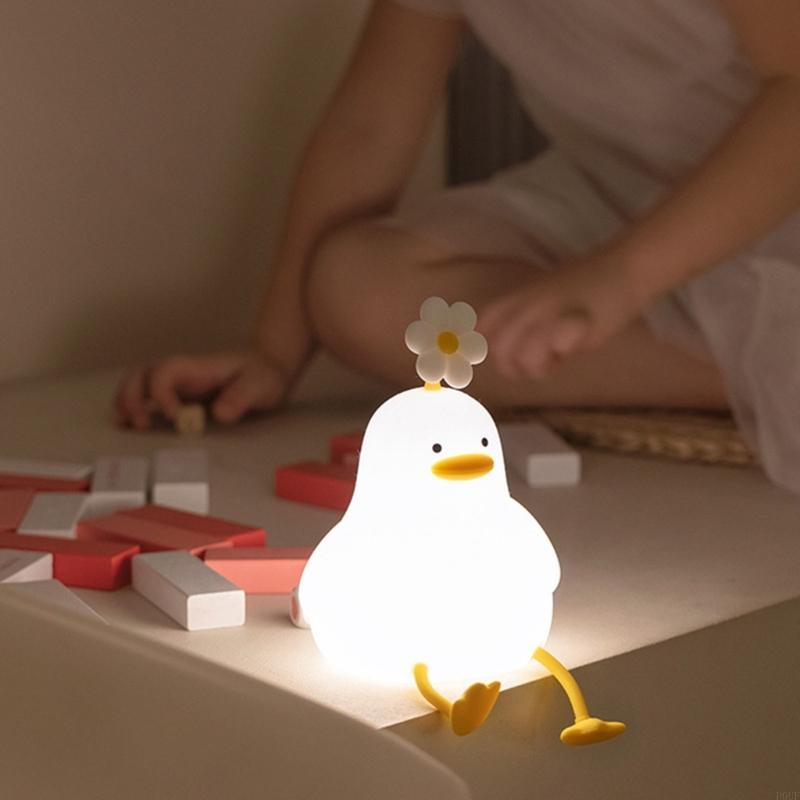 P0UF Cartoon Duck Night Lamp Novelty Bedside Lamp Gift for Boys Girls Baby Children