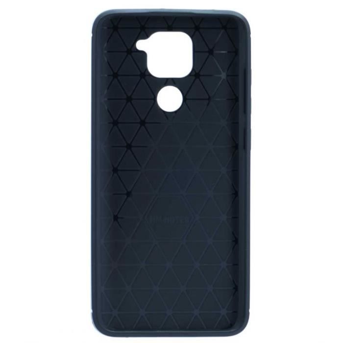 Coque souple - Xiaomi - Redmi Note 9 - Noir - Effet carbone brossé - Protection optimale