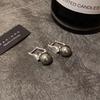 High-end color pearl ear buckle women's retro niche design real gold electroplated earrings high-end temperament earrings