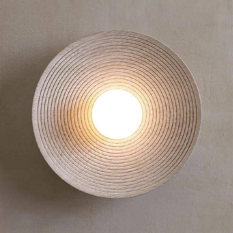 Japanese Vintage Resin Annual Rings Wall Light Nordic Modern Homestay Hotel Bedroom Study Wall Lamp Atmosphere LED Home Lamp