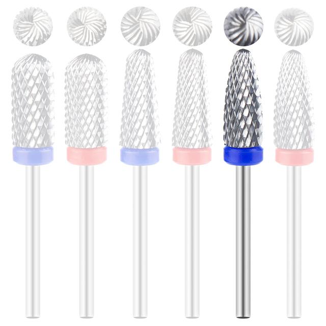 

Маникюрные конические твердосплавные сверла для ногтей, двухсторонние твердосплавные сверла, аксессуары для сверл, фреза для маникюрного аппарата, удаление геля