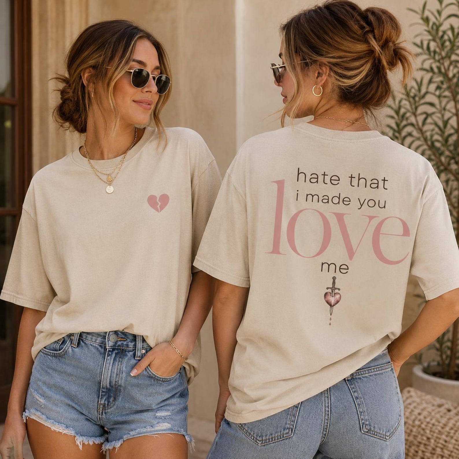 Comfort Colors Broken Heart Tee, Mint Green Sad Girl Valentine Shirt L