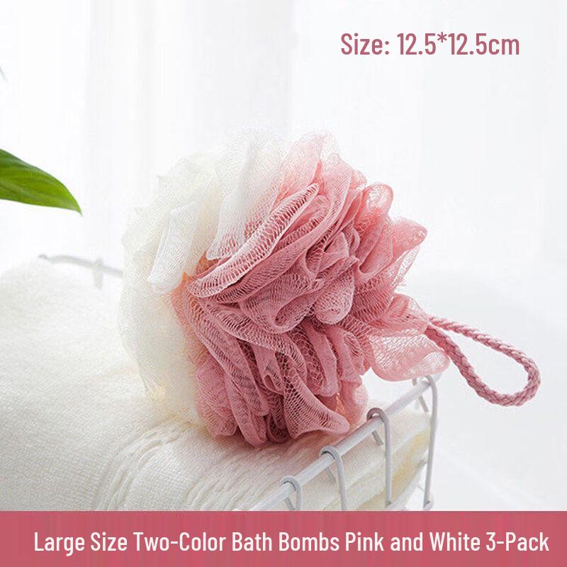 LIEI Dual-Color Ultra-Soft Bath Pouf