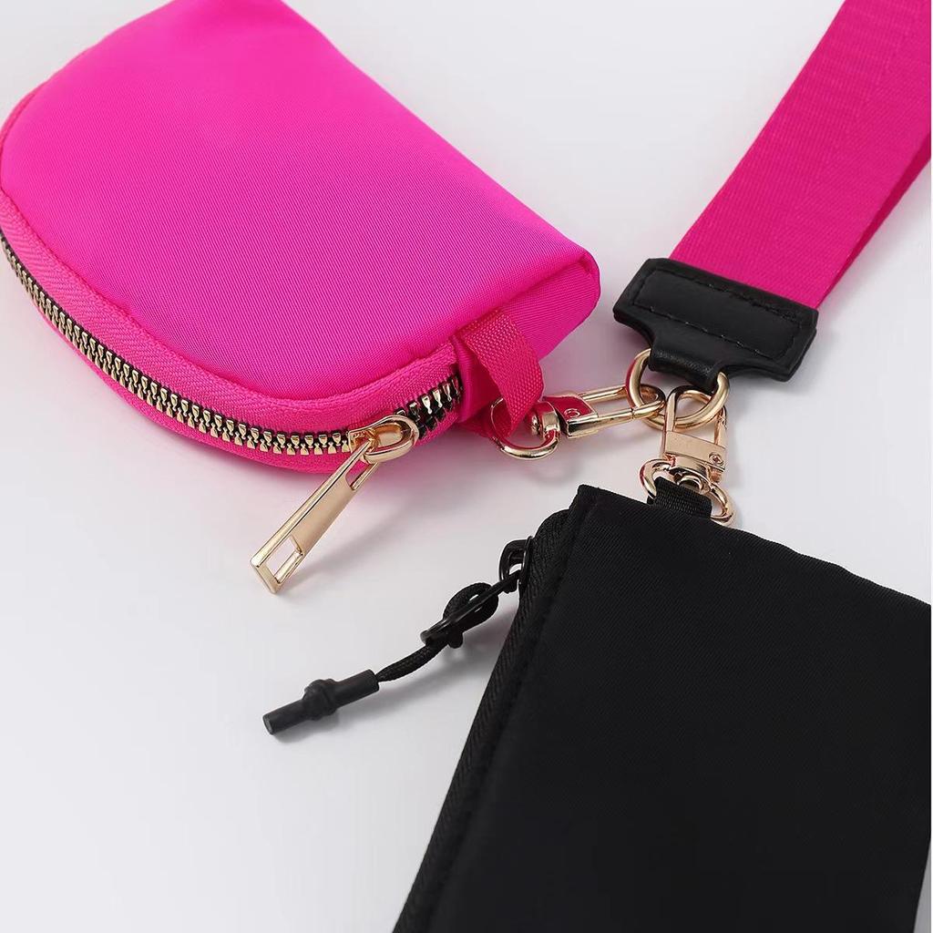 LULU-Style Waterproof Mini Wristlet & Coin Purse with Key Storage and Red Envelope Pocket