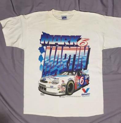 Vintažiniai Mark Martin Nascar marškinėliai Lenktynininko marškinėliai Unisex marškinėliai