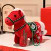 Cute Mini Horse Pendant Keychain Good Luck Horse Ornament Simulation Stuffed Animal Chinese Zodiac Horse Gift