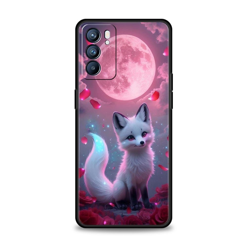Red Fox Phone Case For Oppo Reno 13 12 11 10 7 F Find X5 X6 A98 A80 A79 A78 A57 A54 A31 A17 Pro 5G Soft TPU Cover Fundas Capas